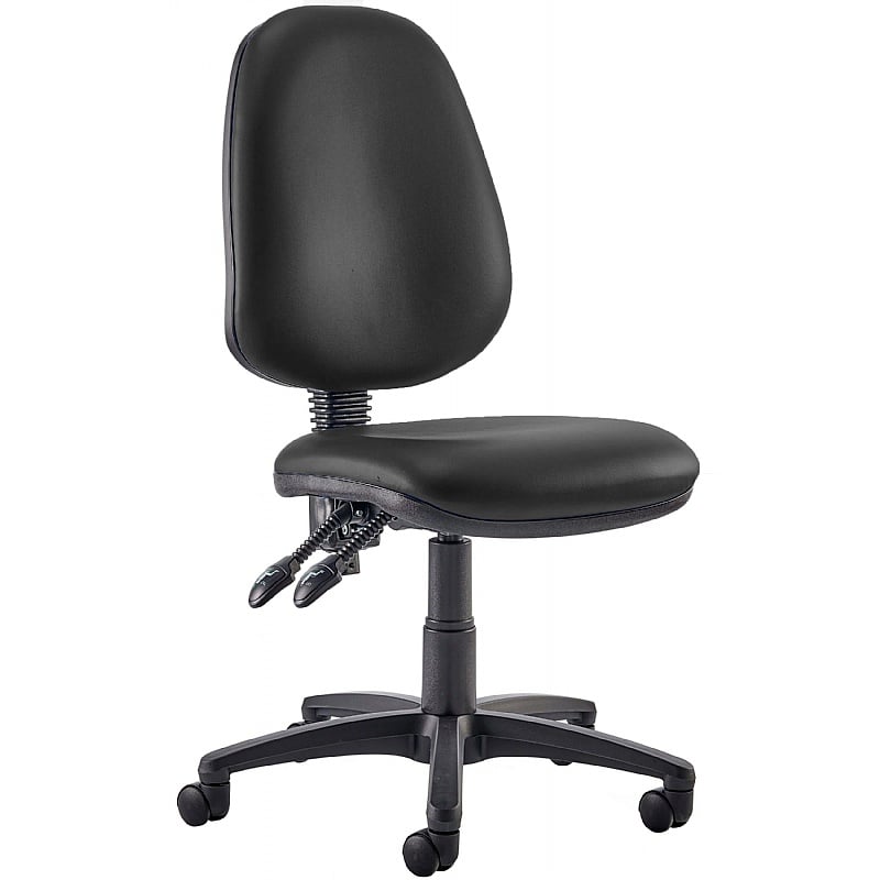 Kirby High Back Vinyl 2-Lever Operator Chair - Office Chairs