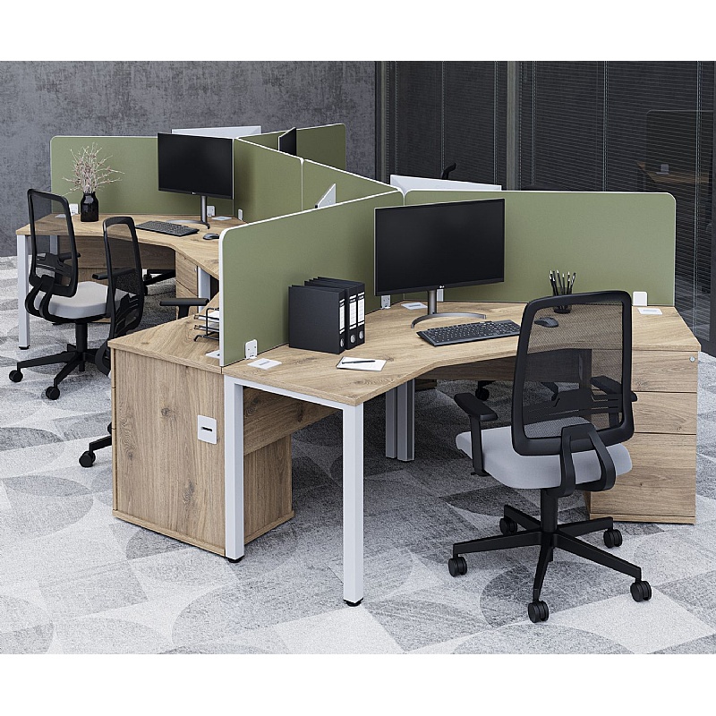 Analog Duo Segment Cluster Office Desk with Pedestal from our Office ...