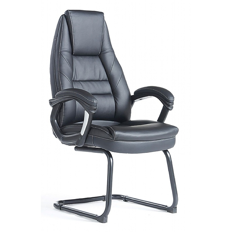 Noble High Back Leather Faced Visitor Office Chairs
