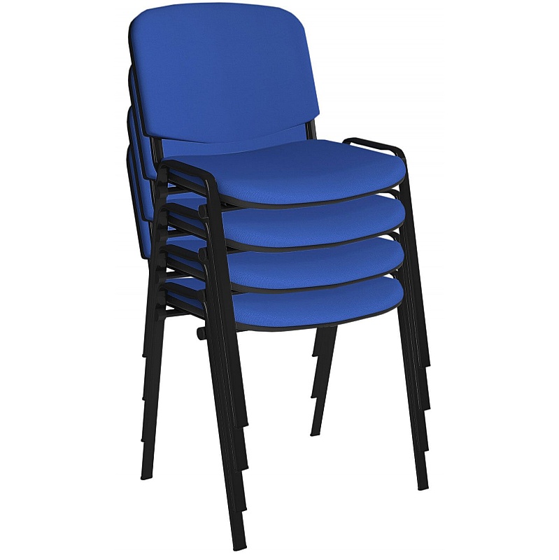 Taurus Black Frame Stacking Conference Chairs - Pack of 4