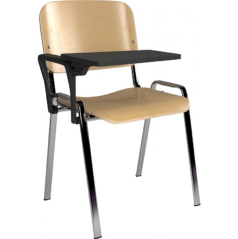 Taurus Wooden Bistro Chair with Writing Tablet
