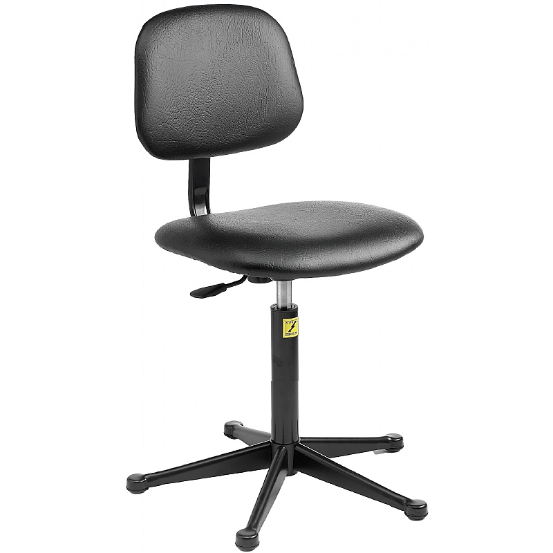 ESD Static Dissipative Vinyl Chair with Glides