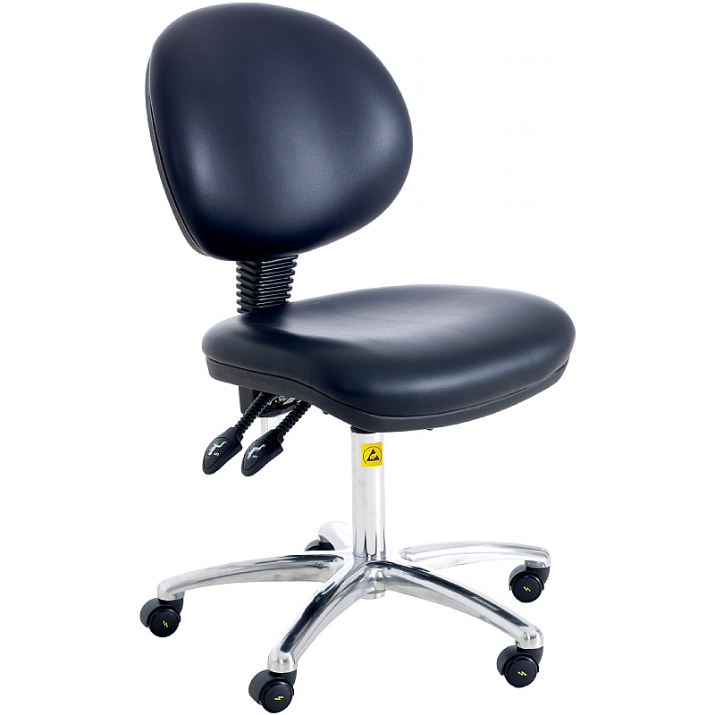 ESD Static Dissipative Deluxe Ergonomic Vinyl Chairs