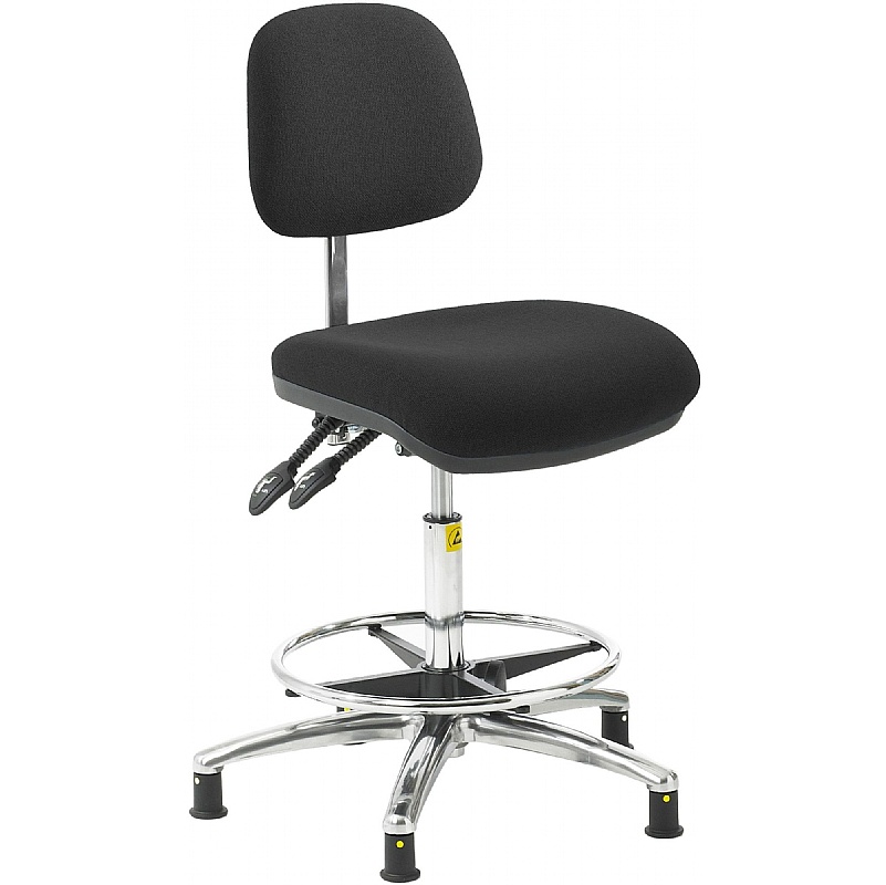 ESD Static Dissipative Ergonomic Fabric Draughtsman Chairs