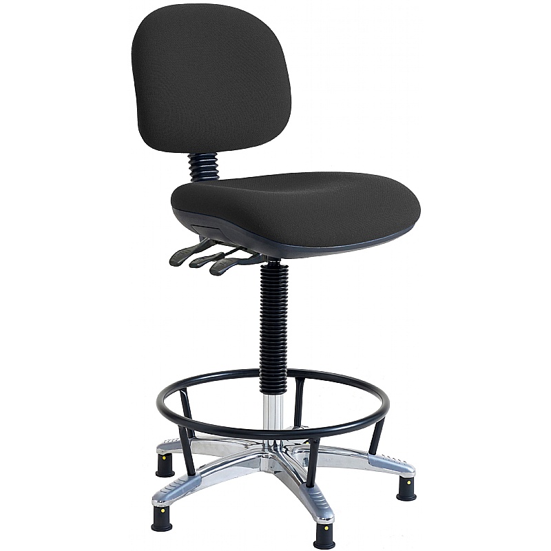 ESD Static Dissipative Heavy Duty Fabric Draughtsman Chairs