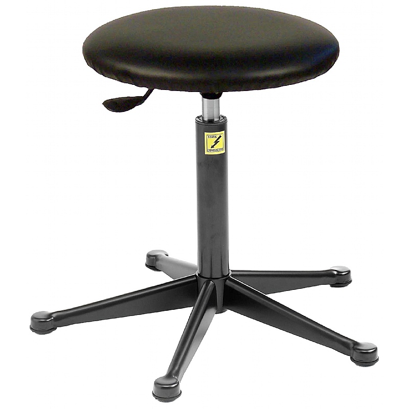 ESD Static Dissipative Vinyl Stools with Glides