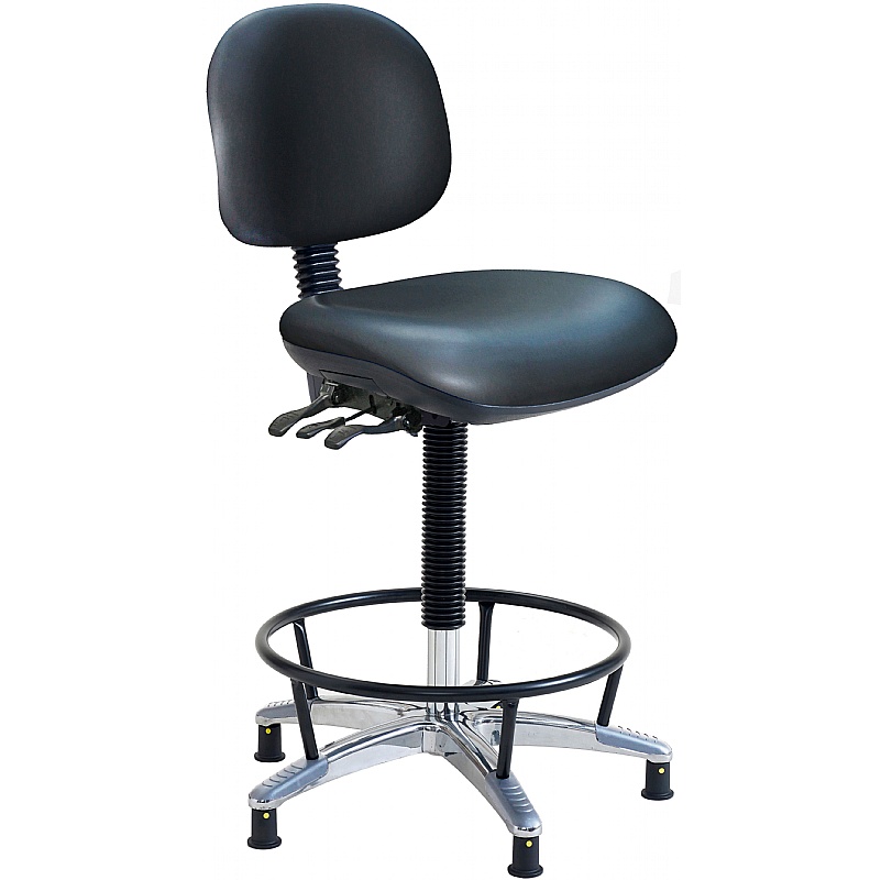 ESD Static Dissipative Heavy Duty Vinyl Draughtsman Chairs