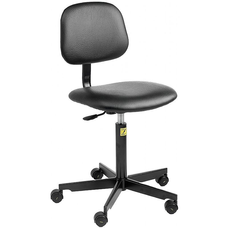 ESD Static Dissipative Vinyl Chair with Castors