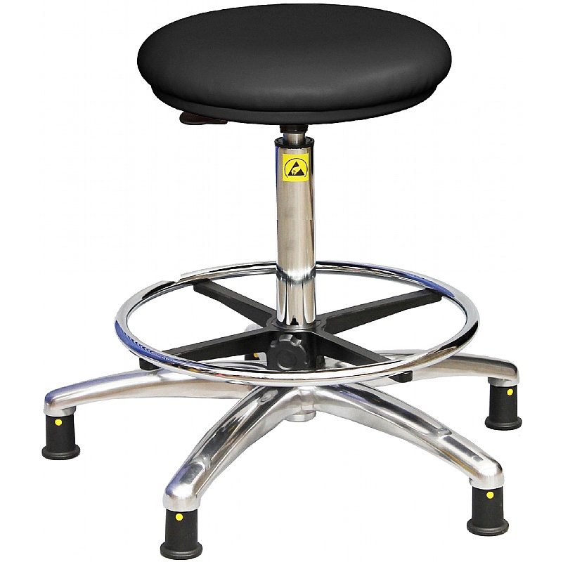 ESD Static Dissipative Clean Room Vinyl Draughtsman Stool with HEPA Air Filter