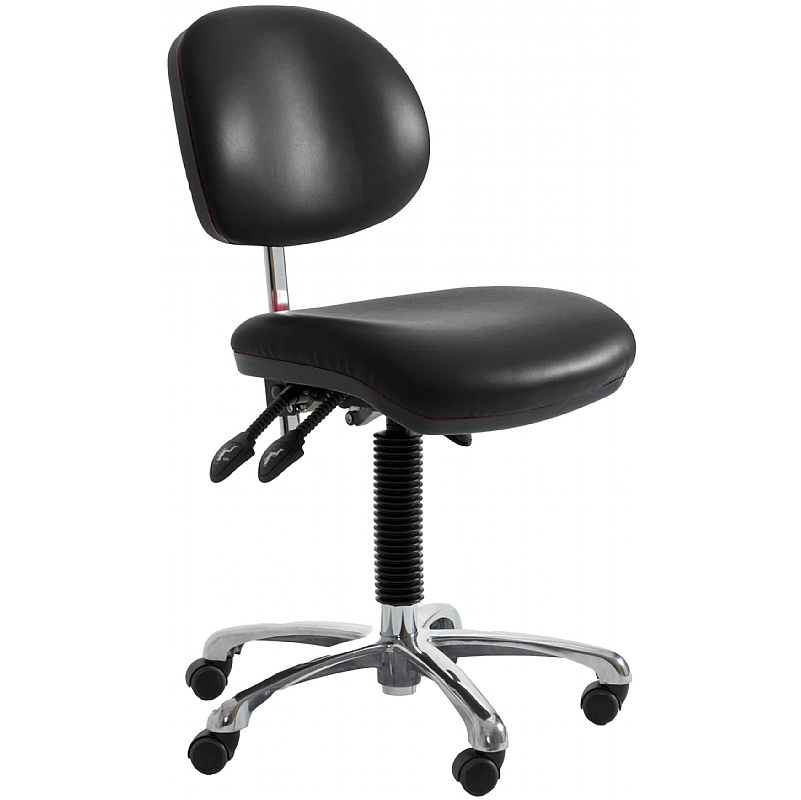 Clean Room Vinyl Ergonomic Operator Chair with HEPA Air Filter