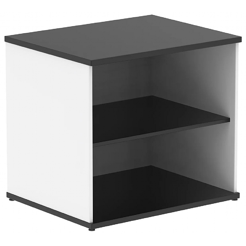 Obsidian Duo Black Desk High Wooden Office Bookcases