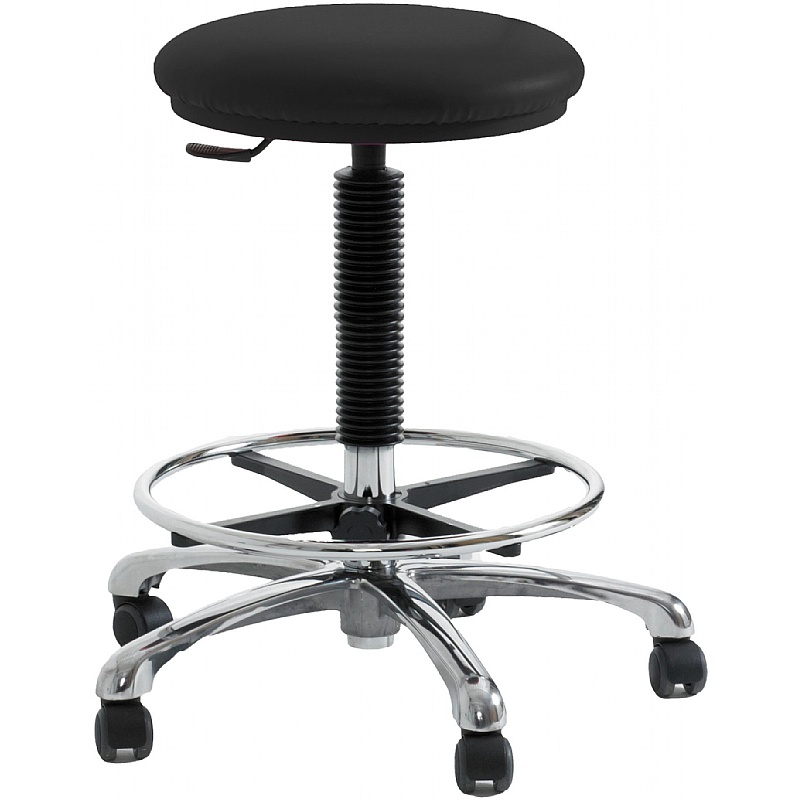 Clean Room Vinyl Draughtsman Stool with HEPA Air Filter