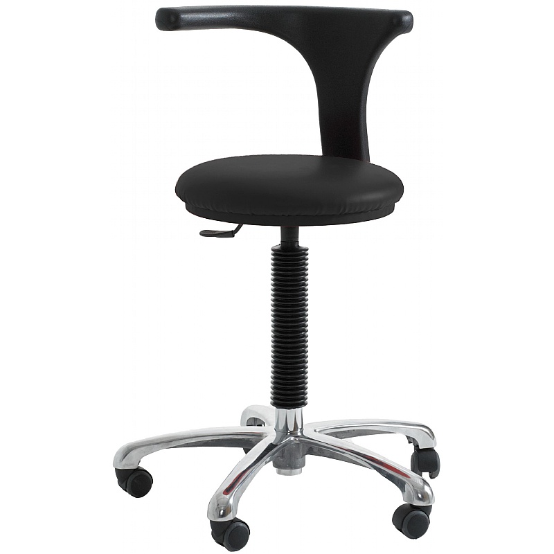 Dental Vinyl Stools with Fixed Arm Support