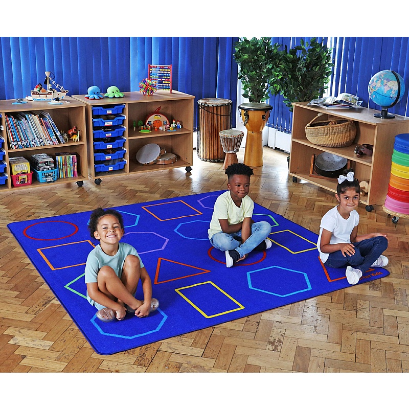 Essentials Rainbow Geometric Placement Carpet - School Furniture