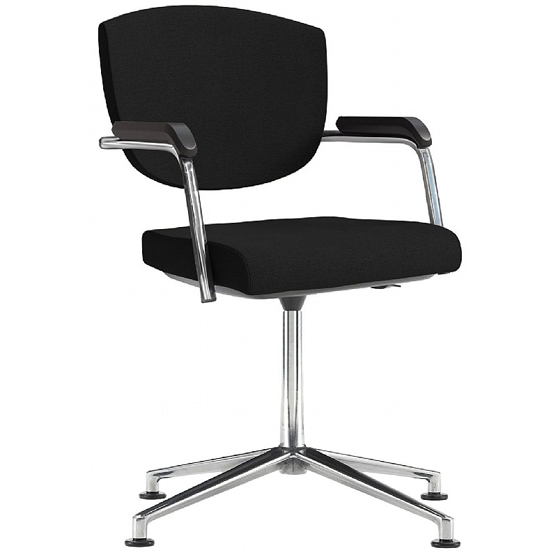 Key Low Back Swivel Meeting and Breakout Chairs with Glides