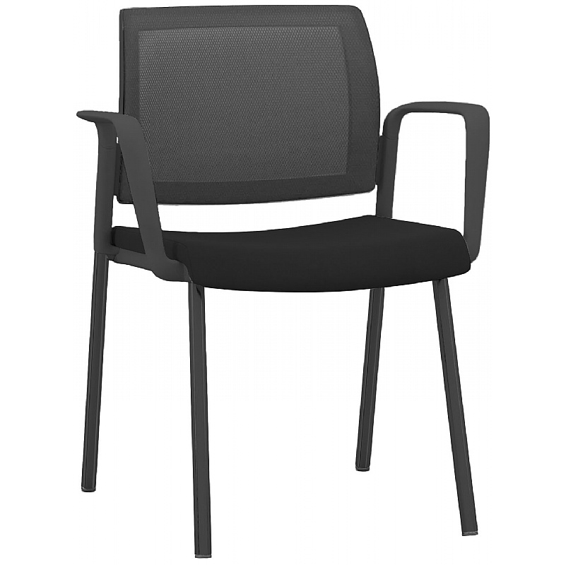 Kind Mesh Back 4-Leg Meeting and Conference Chairs with Arms