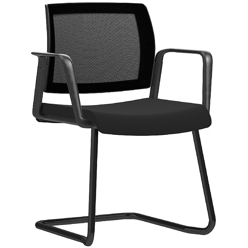 Kind Mesh Back Cantilever Meeting and Conference Chairs with Arms