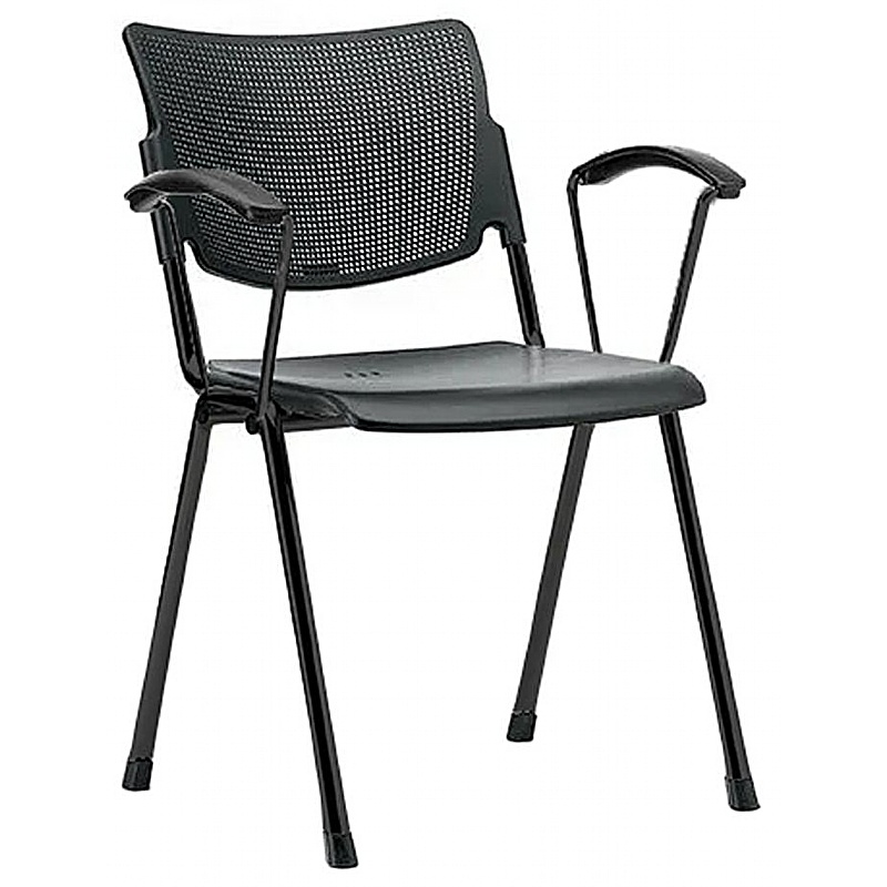 Mia Polypropylene Stacking Conference Chairs with Arms