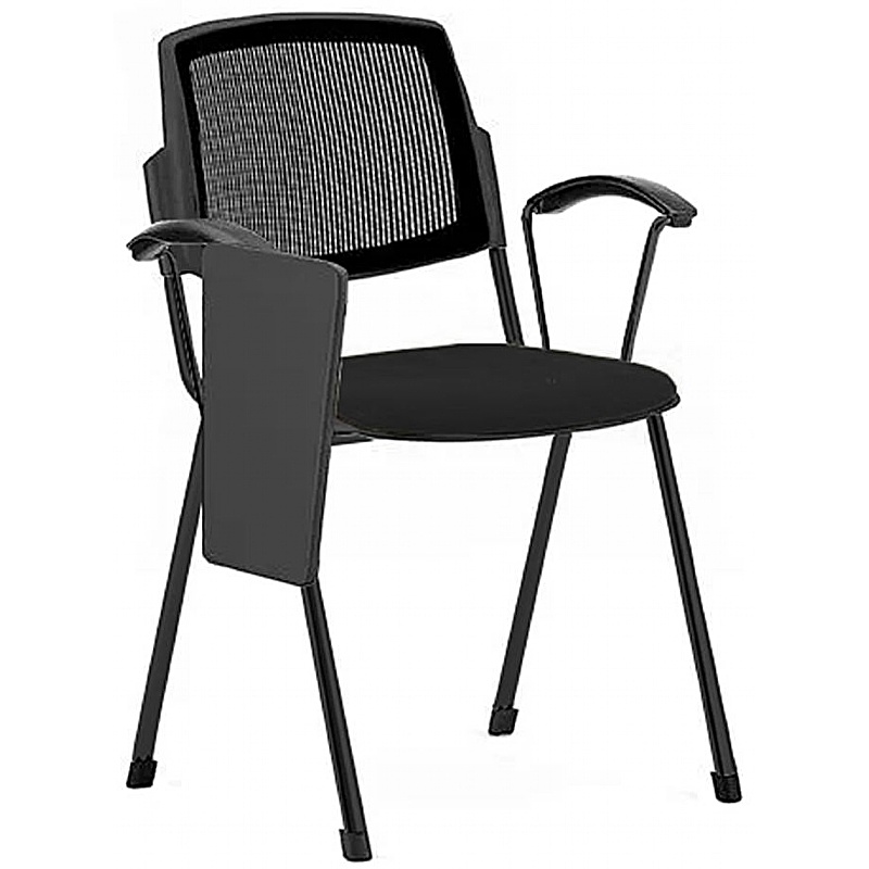 Mia Mesh Back Upholstered Conference Chairs with Writing Tablet