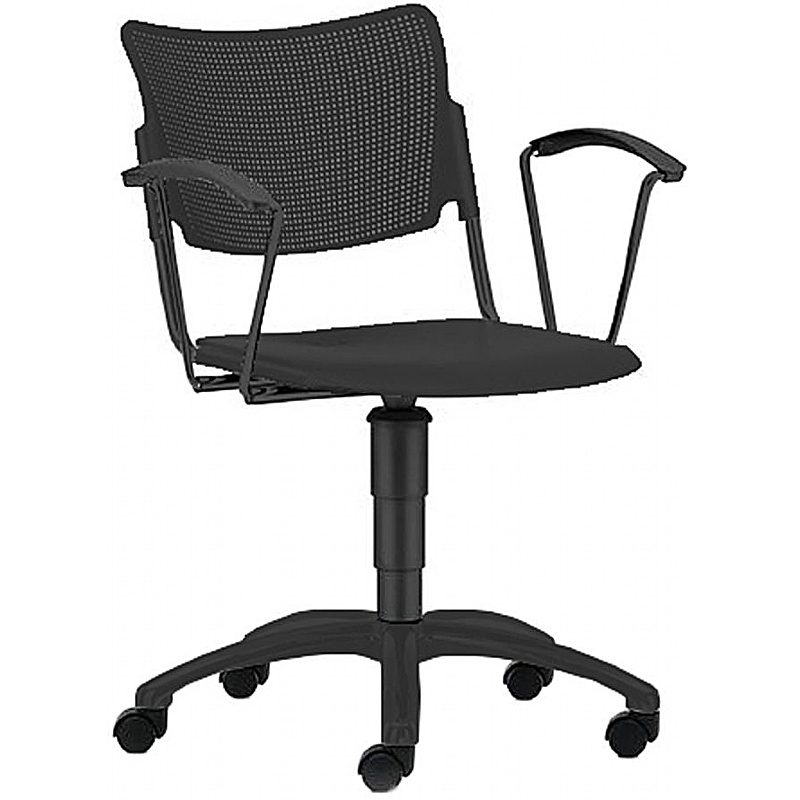 Mia Polypropylene Swivel Meeting and Breakout Chairs with Arms