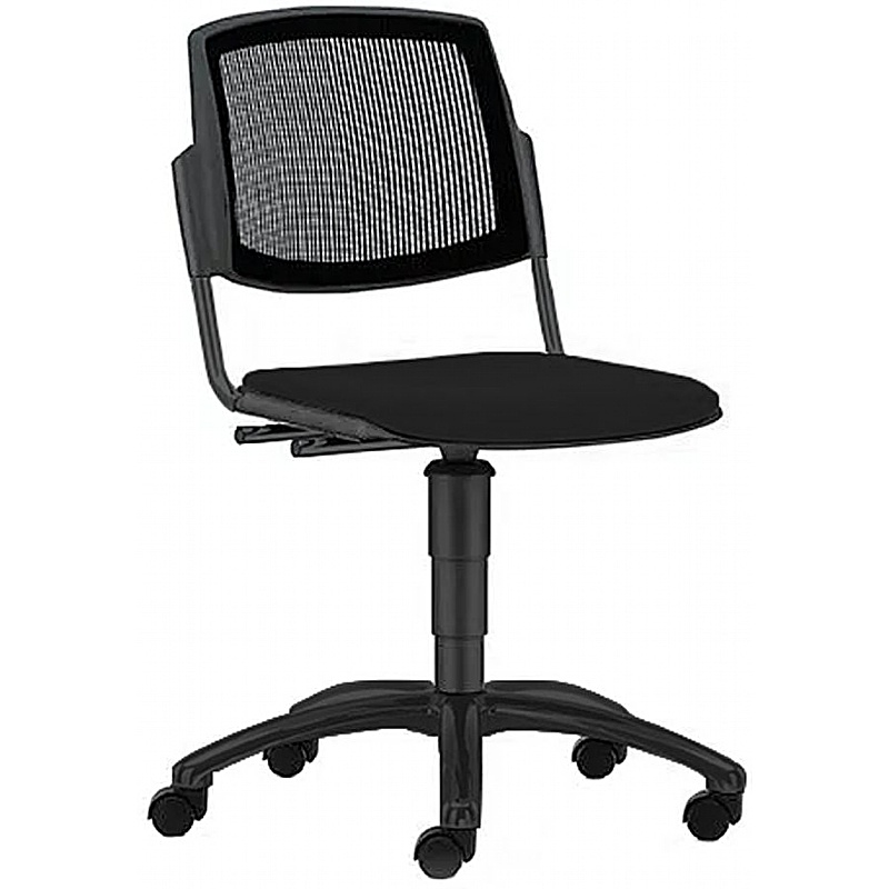 Mia Mesh Back Upholstered Swivel Meeting and Breakout Chairs