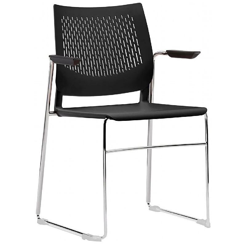 Vibe Polypropylene Sled Base Breakout and Conference Chairs with Arms