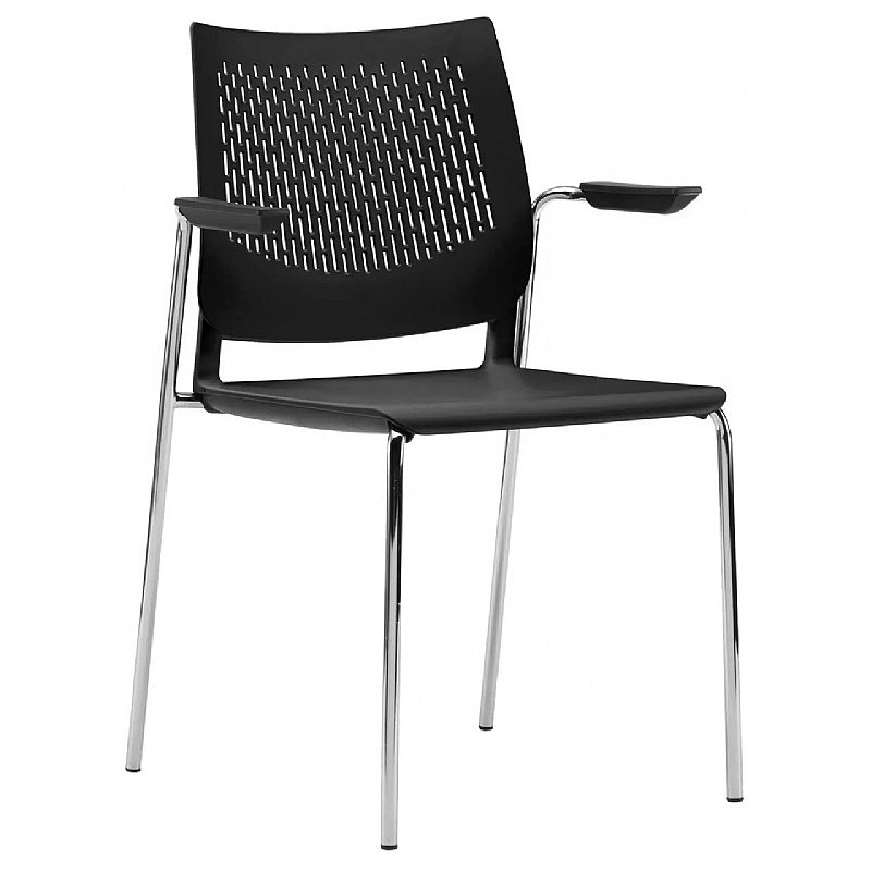 Vibe Polypropylene 4-Leg Breakout and Conference Chairs with Arms