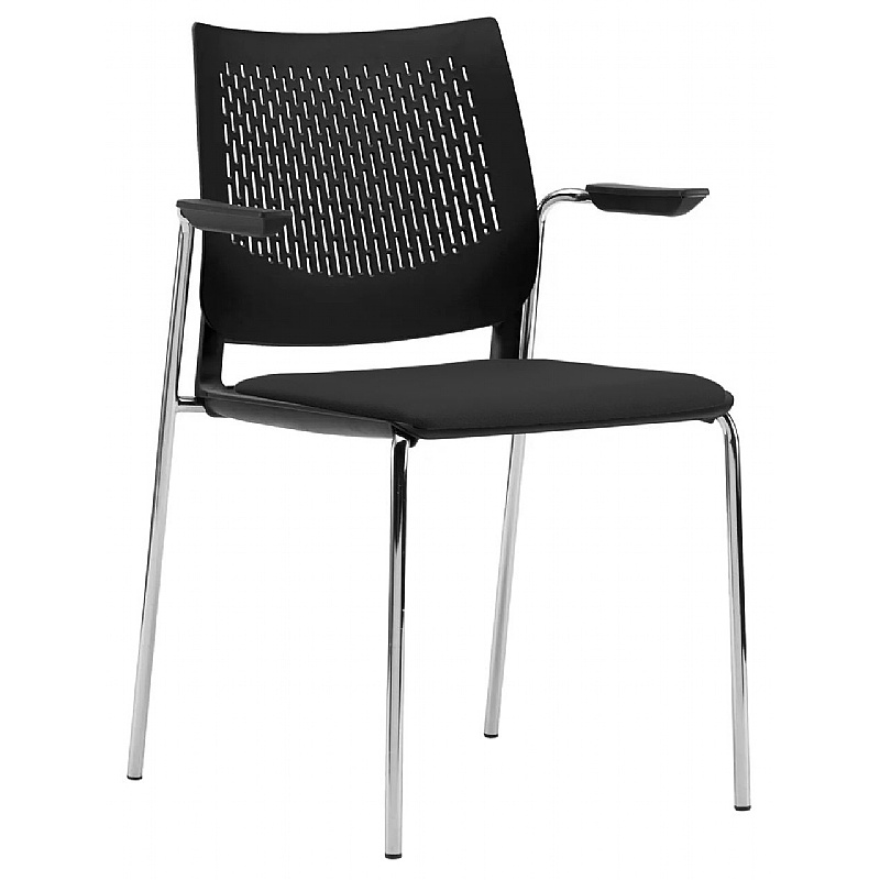 Vibe Upholstered 4-Leg Breakout and Conference Chairs with Arms