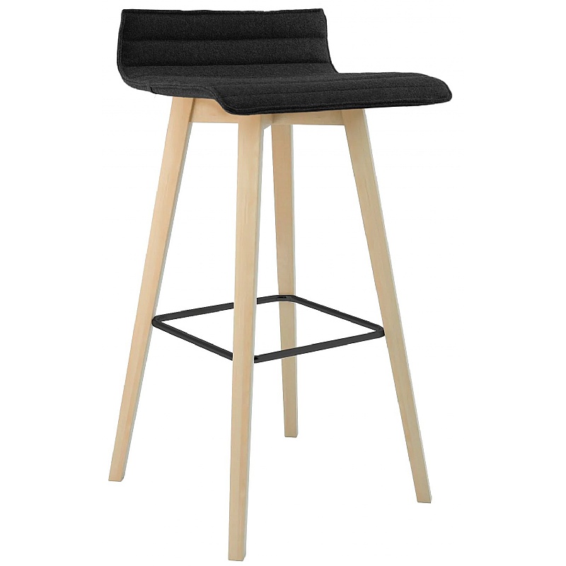 Bjorn Scandi Upholstered 4-Leg Breakout and Canteen Stool