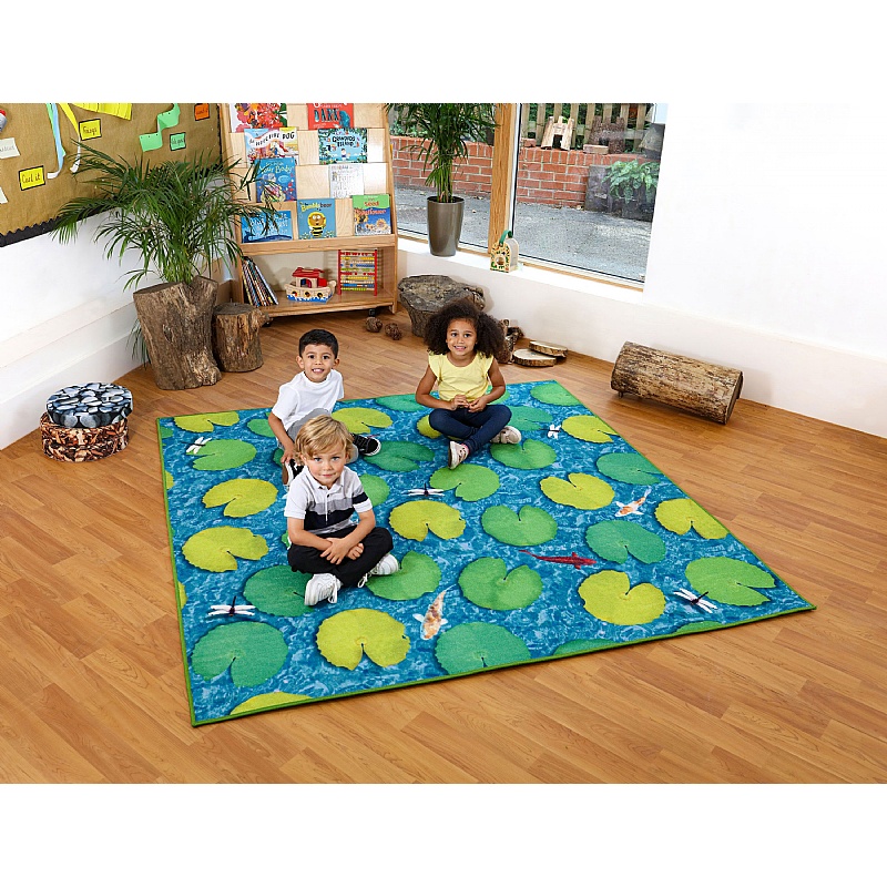 Natural World Grass & Lily Pads Double Sided Carpet