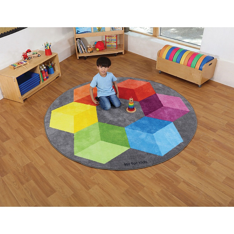 Rainbow Circular Polygons Carpet