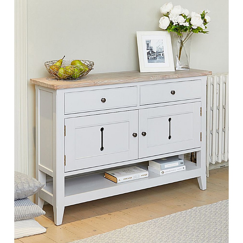 Signature Grey Solid Wood Console Table