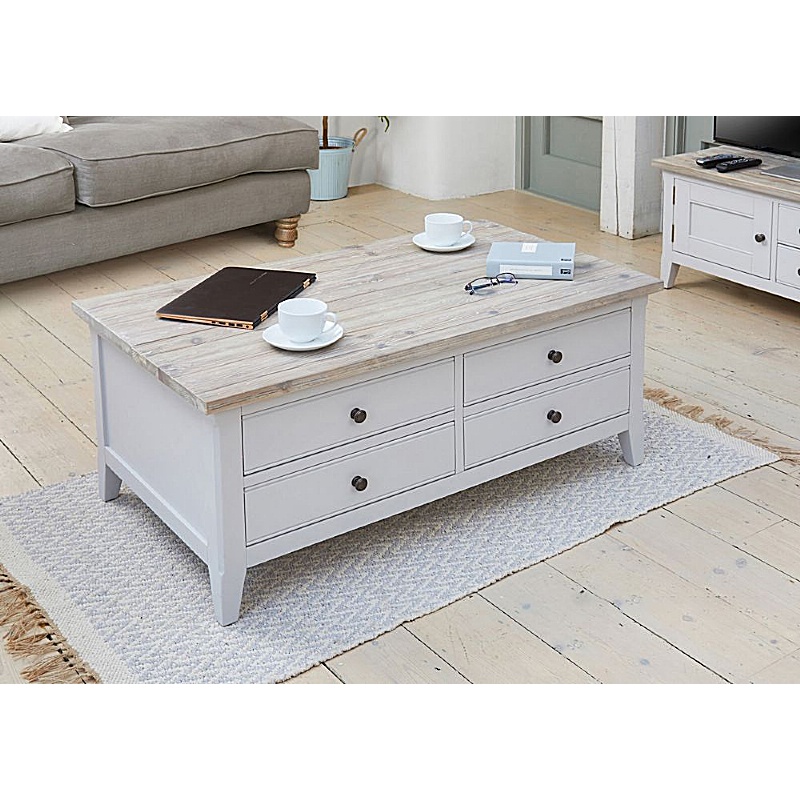 Signature Grey Solid Wood Coffee Table