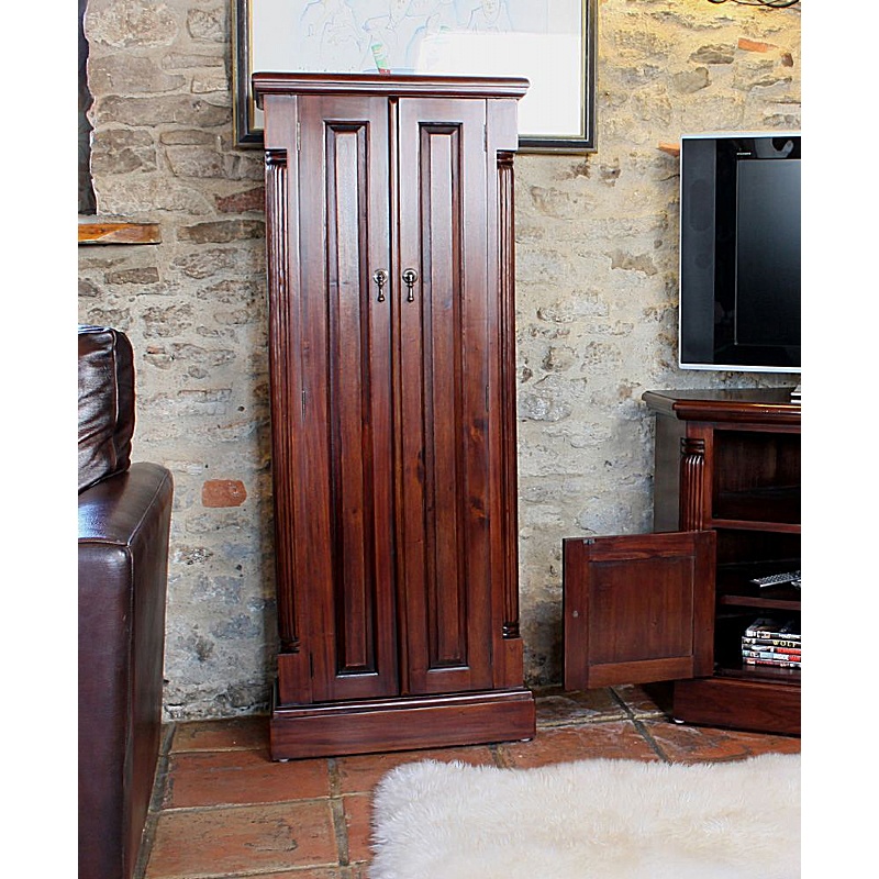 La Roque Mahogany Solid Wood Media Storage Cupboard