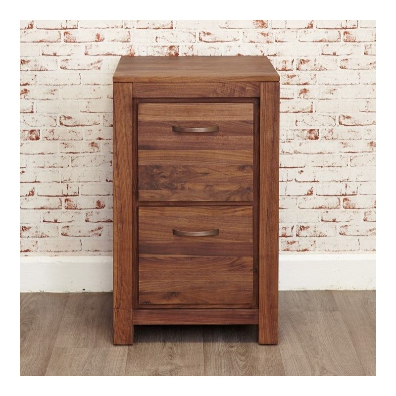 Mayan Walnut Solid Wood Filing Cabinet