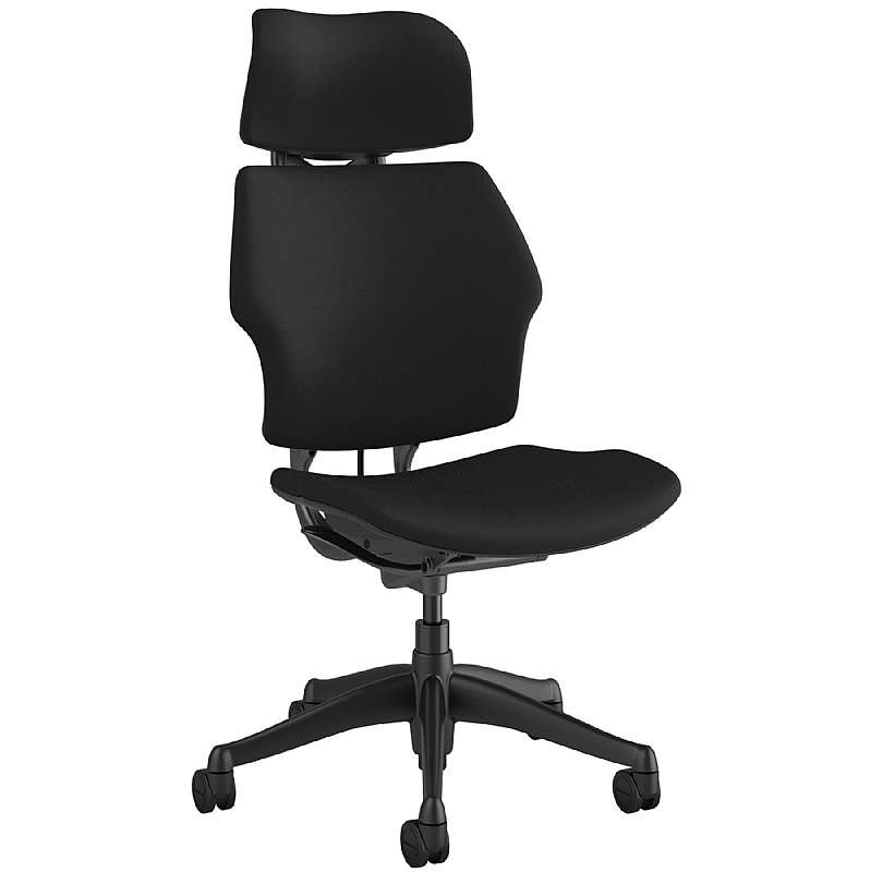 Humanscale HR Freedom Fabric Task Chair. No Arms. Graphite / Black