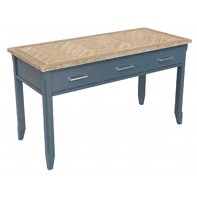 Signature Blue Solid Wood Classic Home Office Desk