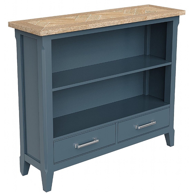 Signature Blue Solid Wood Bookcases