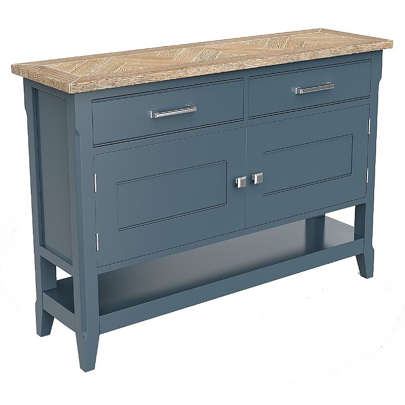 Signature Blue Solid Wood Console Table