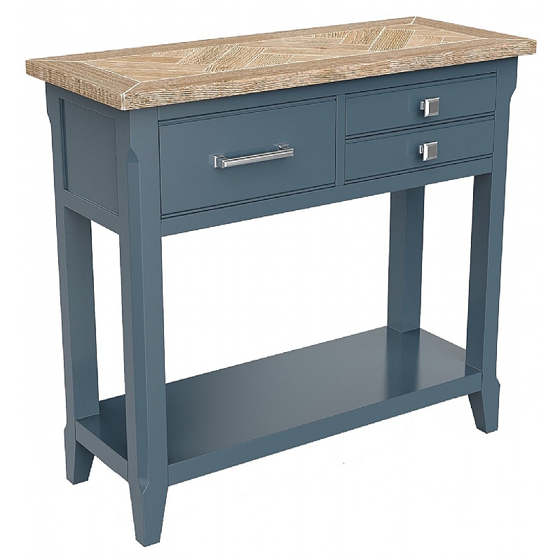 Signature Blue Solid Wood Reclaimed Console Table