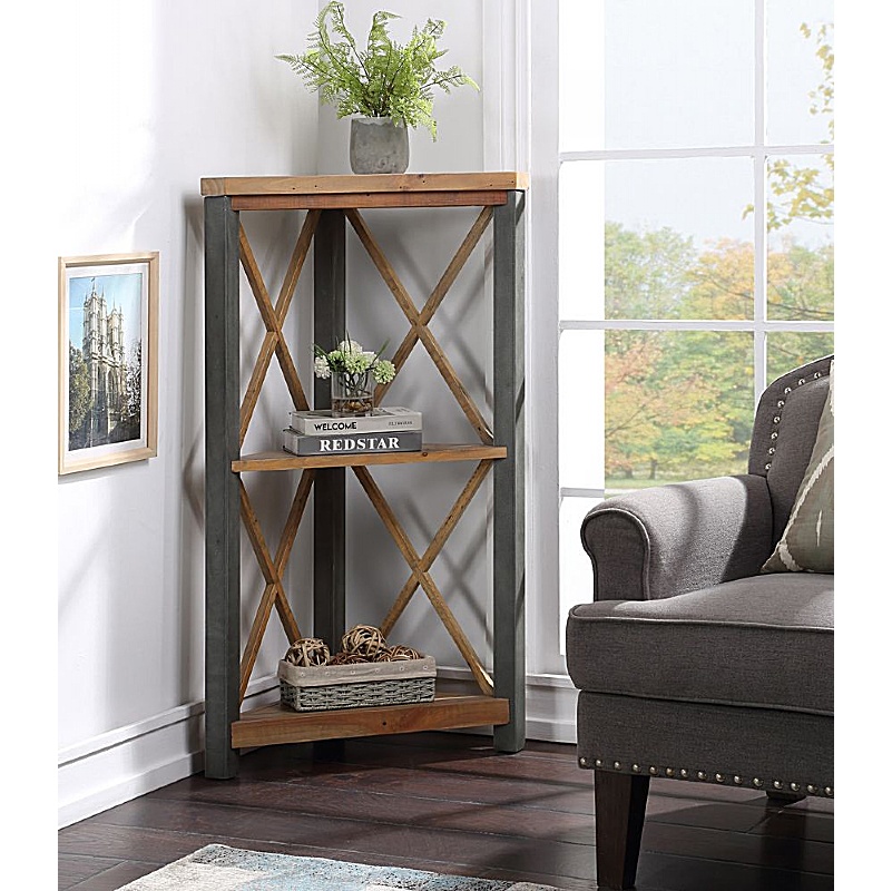 Urban Elegance Reclaimed Corner Bookcases