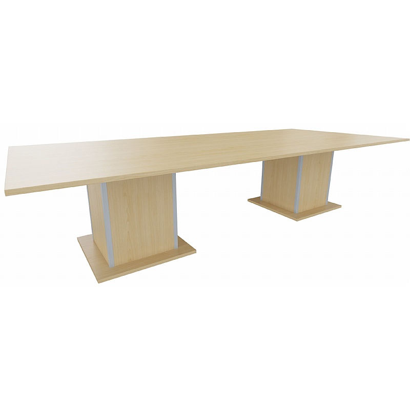 Qube XL Rectangular Boardroom and Conference Tables with Double Square Base