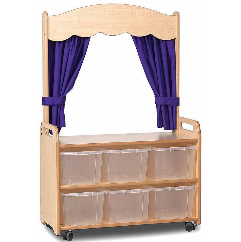 Home Zone Mobile Storage Unit with Theatre Curtains - School Furniture