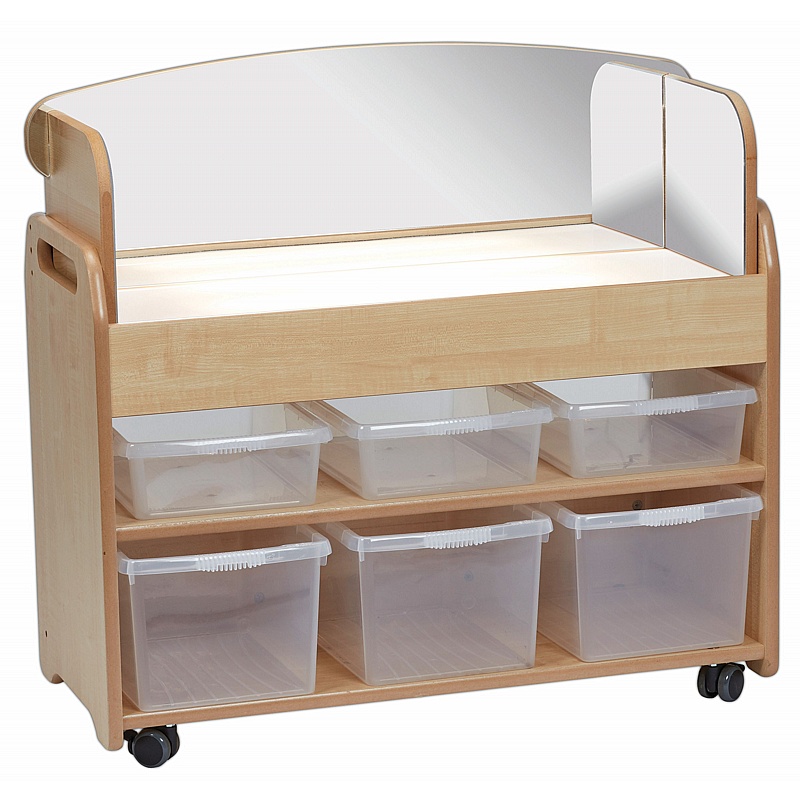 STEM Zone Light Box Trolley & Mirror Surround - School Furniture