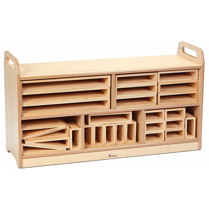 STEM Zone Hollow Block Storage Unit with Back - School Furniture