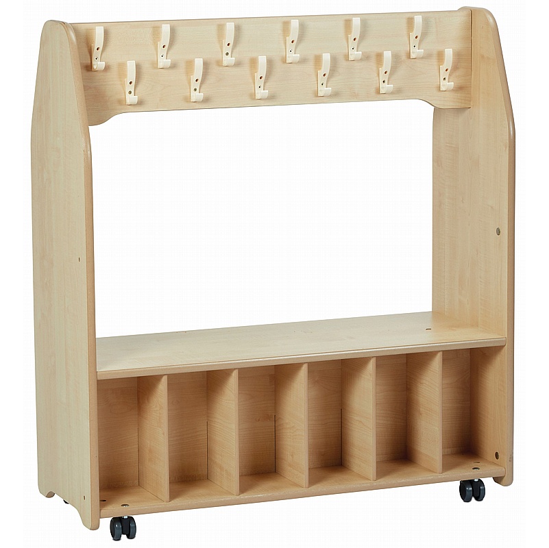 Little Hangers Nursery Freestanding Mobile Cloakroom Trolley - School Furniture