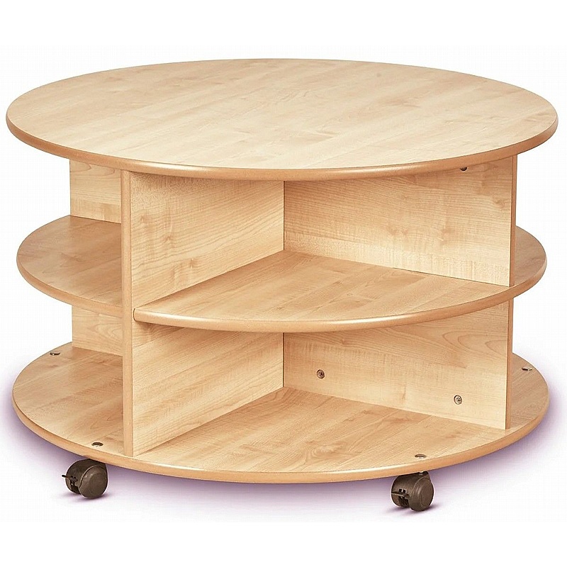 Tidy Tots Nursery Double Tier Mobile Circular Storage Unit - School Furniture