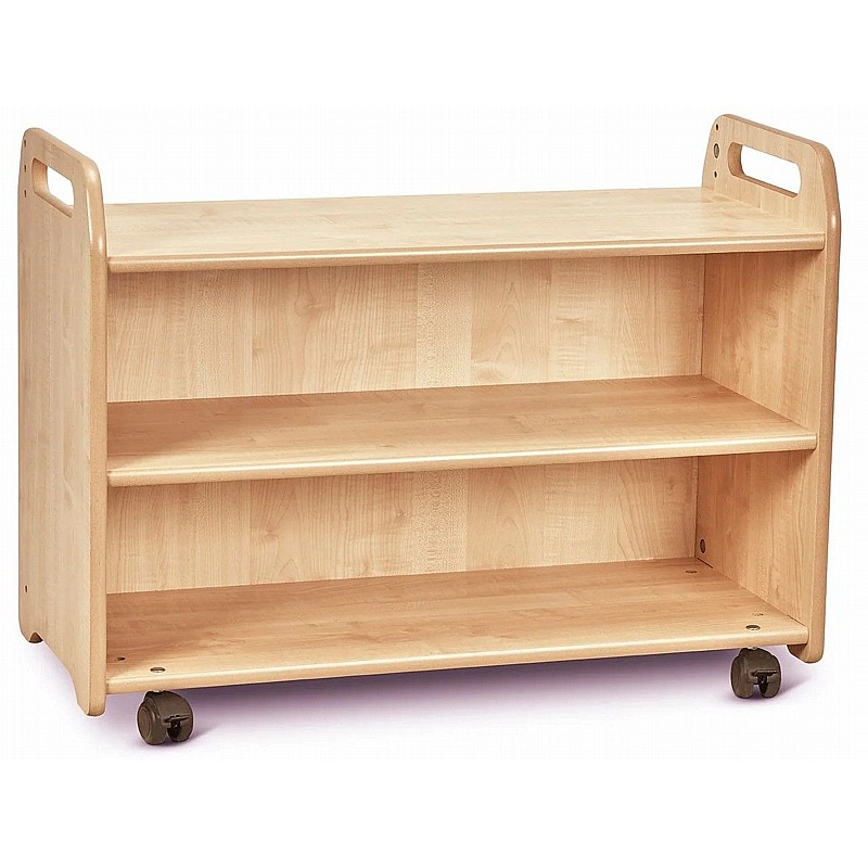 Tidy Tots Nursery Mobile Shelf Unit with Display and Mirror Back - School Furniture