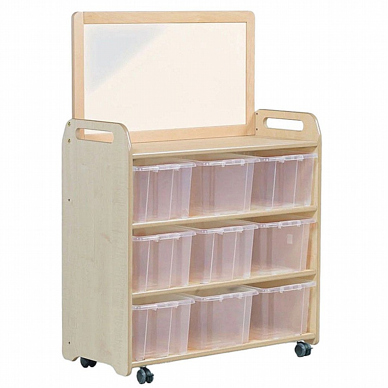 Tidy Tots Nursery Mobile High Level Storage Unit with Mirror - School Furniture