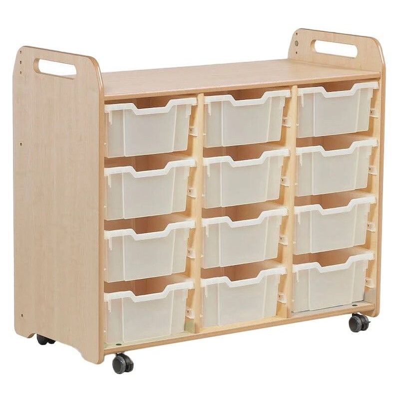 Tidy Tots Nursery Tall Triple Column Tray Storage - School Furniture